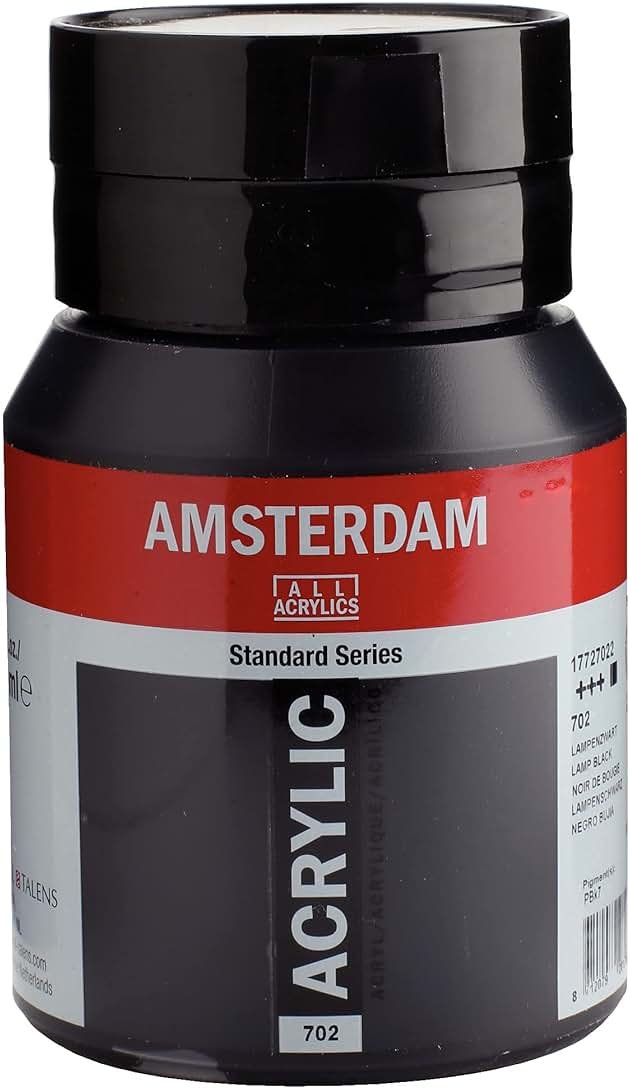 Amsterdam Standard Series Acrylic Jar 500 ml Lamp black 702 (17727022) - Product Image