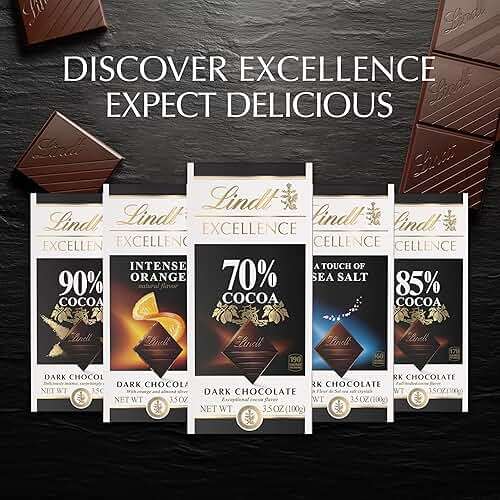 Lindt EXCELLENCE 90% Cocoa Dark Chocolate Bar, Dark Chocolate Candy, 3.5 oz. (12 Pack) - Image 9