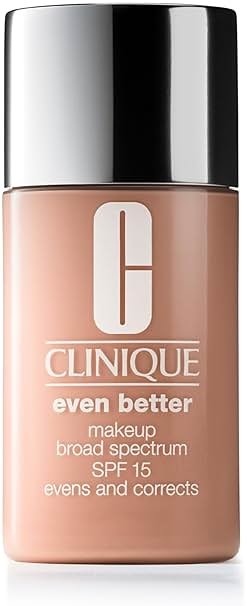 Clinique Even Better Makeup Liquid Foundation SPF 15 With Vitamin C For Dry + Oily Combination Skin Types | Medium Coverage + Natural Finish | Evens Skin Tone + Reduces Dark Spots - Product Image