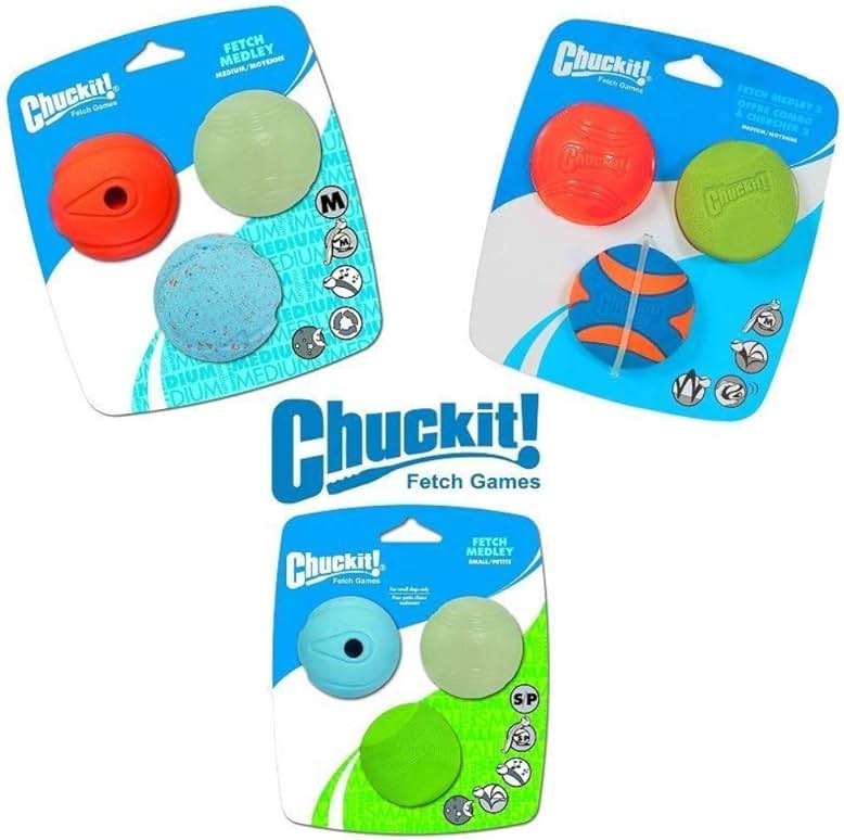 Chuckit Gen 1 Fetch Pack Dog Balls - Interactive Dog Toys, High-Bounce Fetch Ball, Floating Ultra and Rugged Balls, Durable - Size Medium, 2.5-inch Diameter, Set of 3 - Image 10