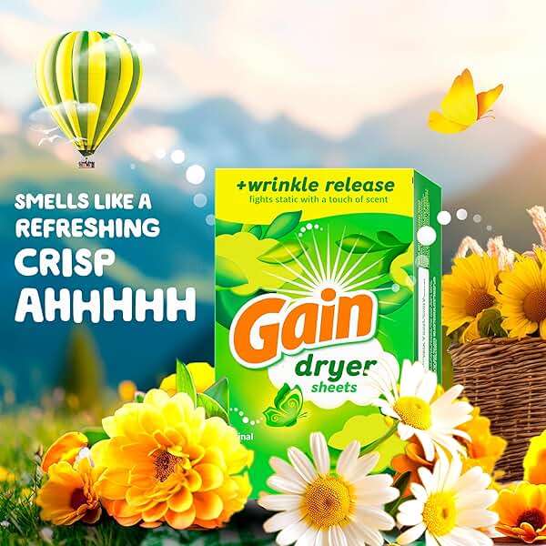 Gain dryer sheets Plus Wrinkle Release, Original Scent, 120 Count, Fights static with a touch of scent, laundry sheets - Image 3