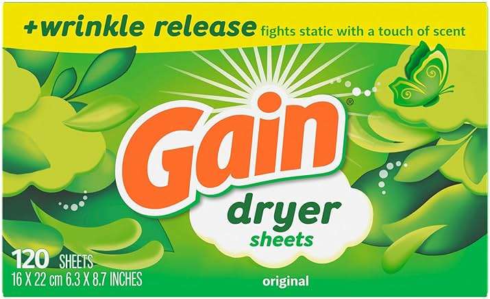 Gain dryer sheets Plus Wrinkle Release, Original Scent, 120 Count, Fights static with a touch of scent, laundry sheets - Image 8