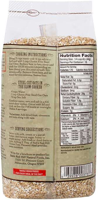 Bob's Red Mill Gluten Free Steel Cut Oats, 24 Oz (4 Pack) - Image 4
