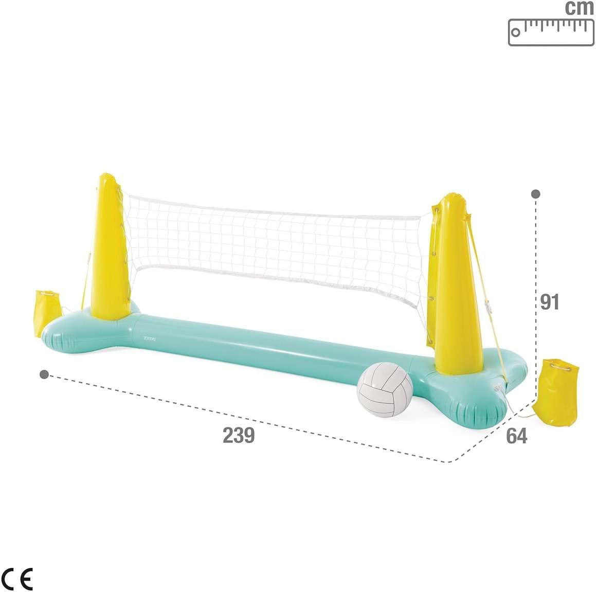 Intex 56508EP Inflatable Floating Swimming Pool Toys Volleyball Game, Green - Image 3