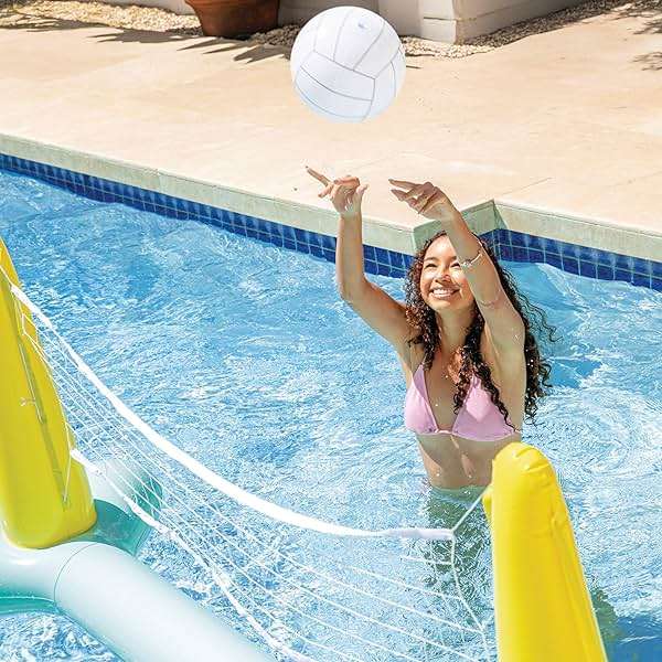 Intex 56508EP Inflatable Floating Swimming Pool Toys Volleyball Game, Green - Image 6