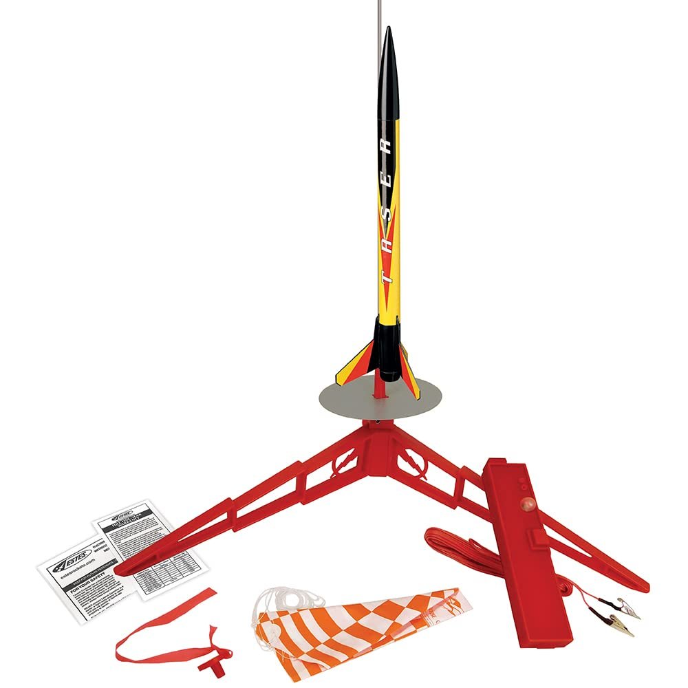 Estes 1491 Taser Rocket Launch Set, Beginner Flying-Rocket-Model Building Kit for Ages 10+, Includes Launch Pad System - Product Image