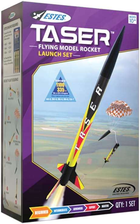 Estes 1491 Taser Rocket Launch Set, Beginner Flying-Rocket-Model Building Kit for Ages 10+, Includes Launch Pad System - Image 11