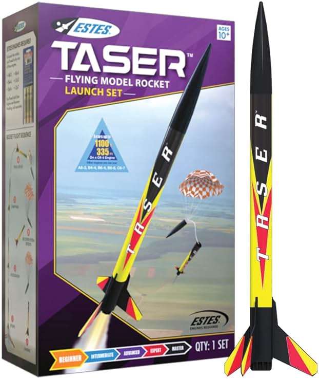 Estes 1491 Taser Rocket Launch Set, Beginner Flying-Rocket-Model Building Kit for Ages 10+, Includes Launch Pad System - Image 10