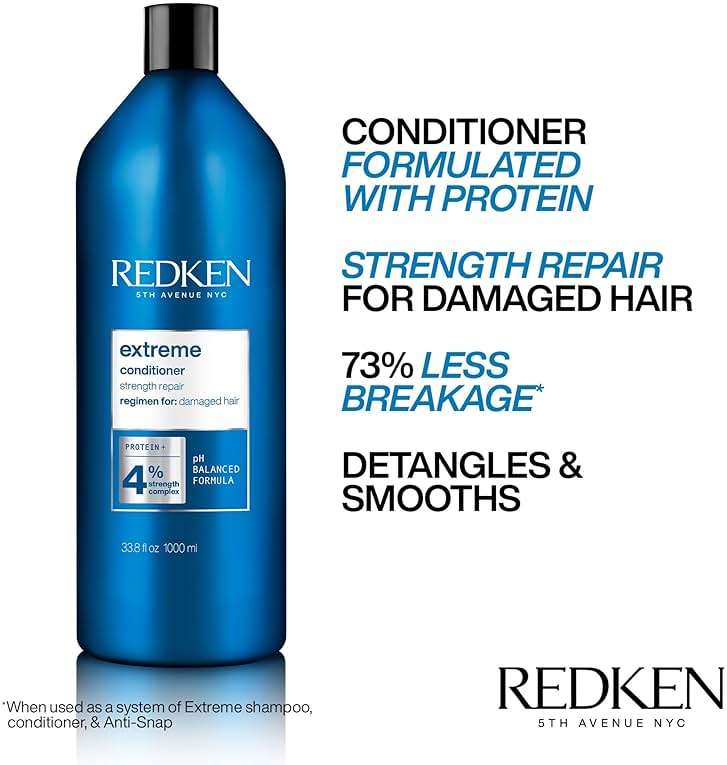 Redken Extreme Conditioner For Damaged Hair - Strengthen & Protect Damaged Hair, Infused With Proteins - Image 3