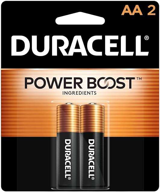 Duracell Coppertop Double AA Batteries with Power Boost Ingredients, 2 Count (Pack of 1) Long-lasting Alkaline Double AA Battery for Household and Office Devices - Image 1