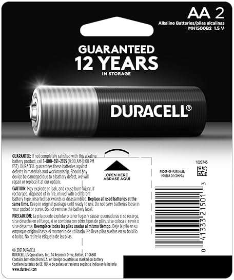 Duracell Coppertop Double AA Batteries with Power Boost Ingredients, 2 Count (Pack of 1) Long-lasting Alkaline Double AA Battery for Household and Office Devices - Image 2