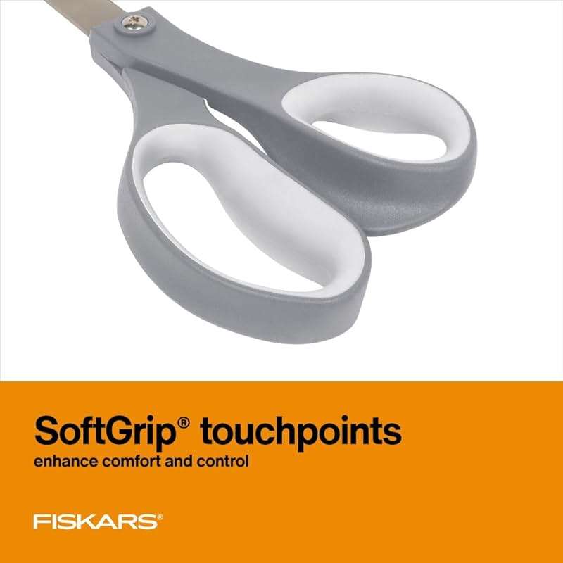 Fiskars All Purpose Scissors, High Performance Cutting, Stainless Steel Blades, Ergonomic and Comfort Handles, Perfect for Arts and Crafts and the Office, Scissors for Office - Image 4