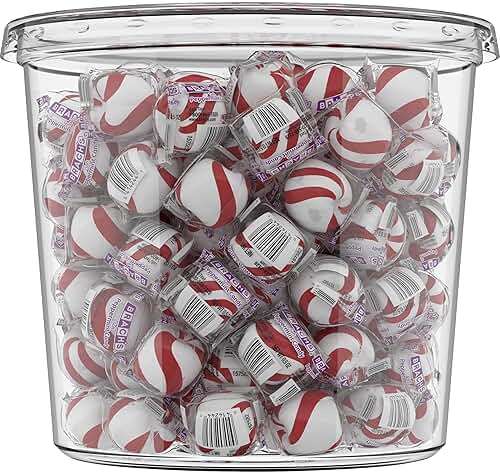 Brach's Bobs Sweet Stripes Soft Peppermint Candy, 160 Individually-Wrapped Pieces, 28 Ounce Jar - Image 4