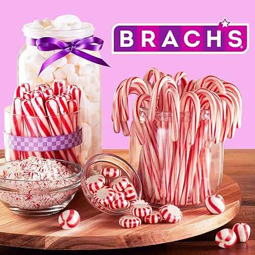 Brach's Bobs Sweet Stripes Soft Peppermint Candy, 160 Individually-Wrapped Pieces, 28 Ounce Jar - Image 9