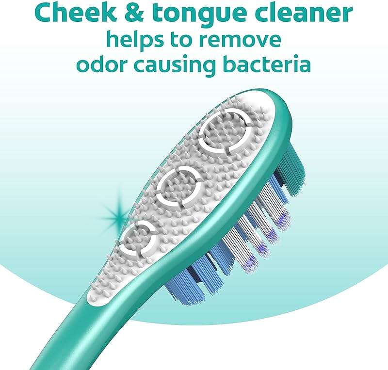 Colgate 360 Soft Toothbrushes, 4 Pack | Soft Bristles, Tongue And Cheek Cleaner, Removes Odour Bacteria, Whole Mouth Clean, Bulk Pack - Image 7