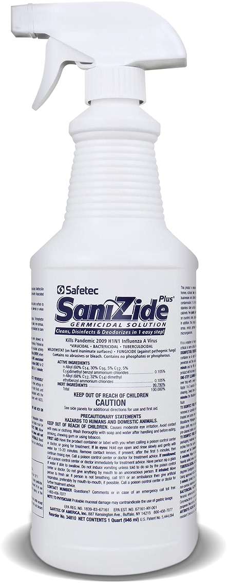 Safetec 32 Oz. SaniZide Plus Spray Bottle - Image 1