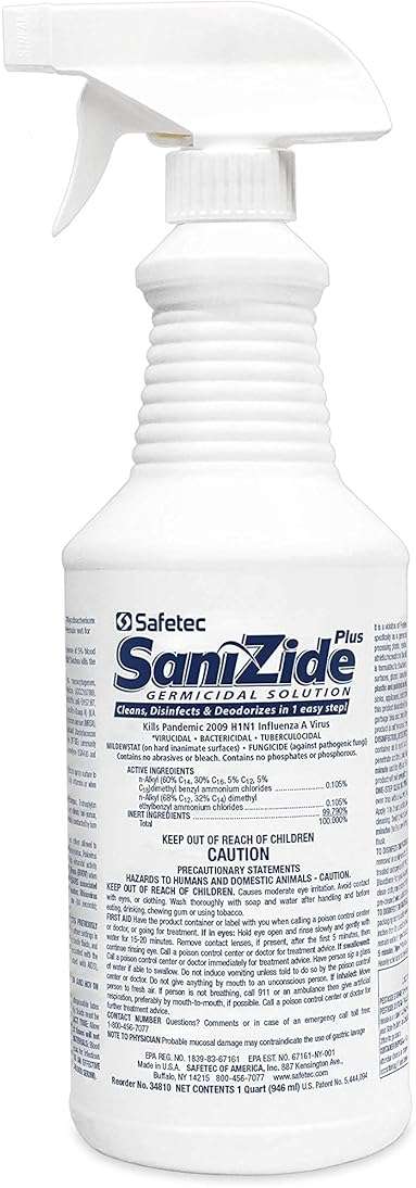 Safetec 32 Oz. SaniZide Plus Spray Bottle - Image 5