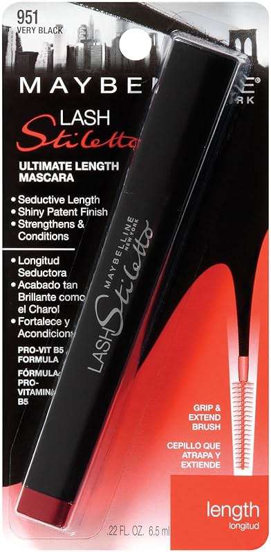 Maybelline Lash Stiletto Ultimate Length Washable Mascara, Very Black, 1 Count - Image 2