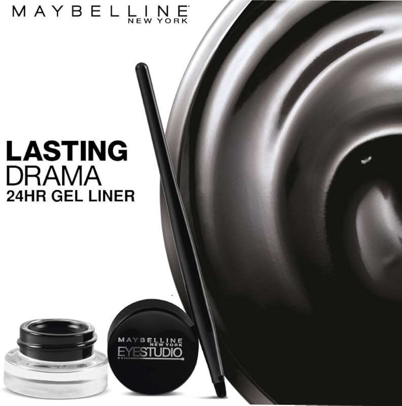 Maybelline New York Makeup Eyestudio Lasting Drama Gel Eye Liner, Blackest Black, Waterproof, 0.106 Ounce,Pack of 1 - Image 7