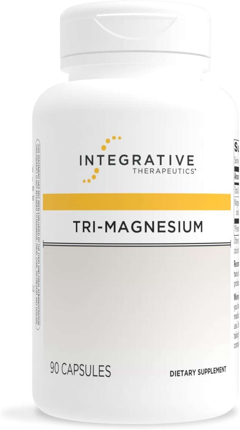 Integrative Therapeutics Tri-Magnesium - Supports Cellular Energy & Energy Metabolism* - Magnesium Supplement for Heart & Nerve Health Support* - Third-Party Tested - 90 Capsules (90 Servings) - Image 1