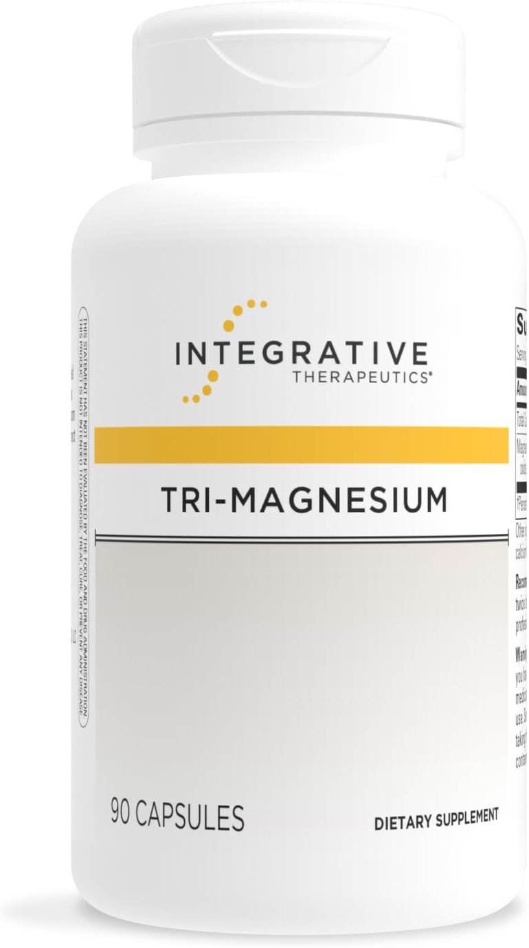 Integrative Therapeutics Tri-Magnesium - Supports Cellular Energy & Energy Metabolism* - Magnesium Supplement for Heart & Nerve Health Support* - Third-Party Tested - 90 Capsules (90 Servings) - Product Image