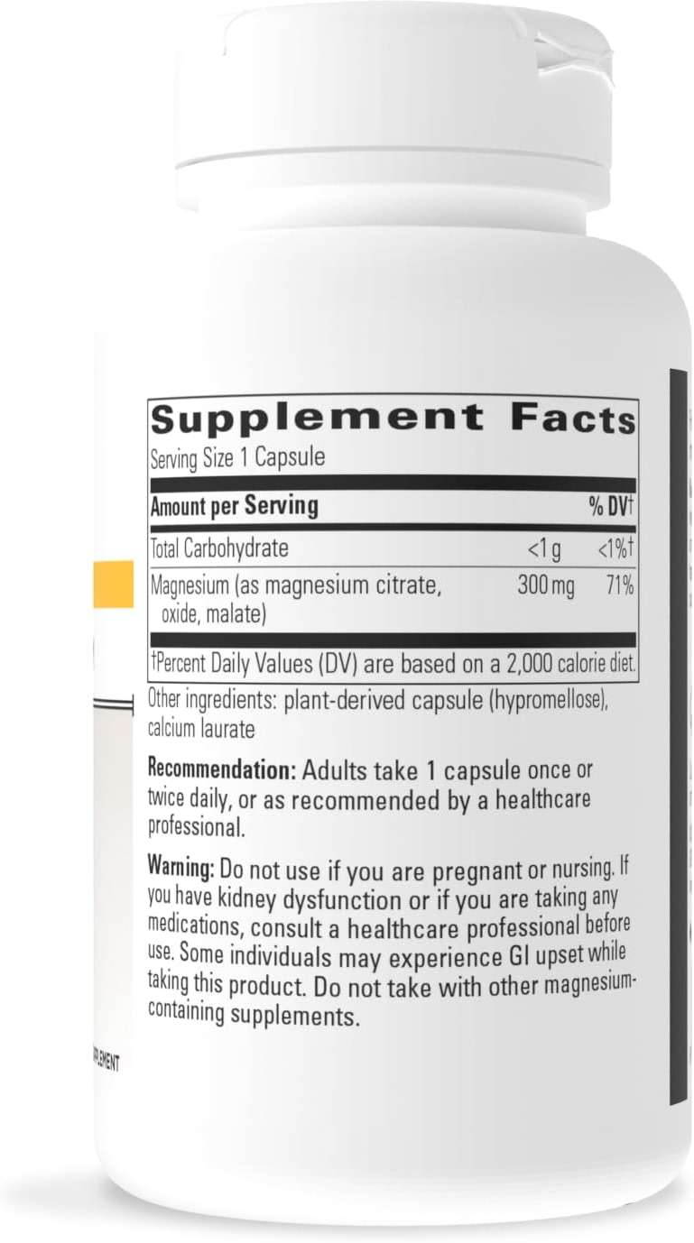 Integrative Therapeutics Tri-Magnesium - Supports Cellular Energy & Energy Metabolism* - Magnesium Supplement for Heart & Nerve Health Support* - Third-Party Tested - 90 Capsules (90 Servings) - Image 2