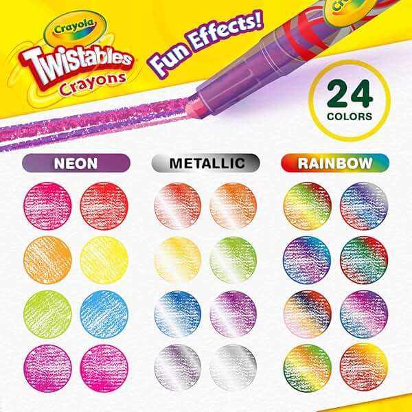 Crayola Twistables Crayons for Kids (24ct) Cute School Supplies for Toddlers, Preschool, Kindergarten, Elementary, Gifts for Boys & Girls, Ages 3, 4, 5 - Image 4