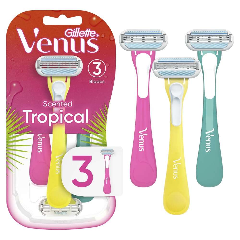 Gillette Venus Tropical Women's Disposable Razor, 3 Count - Image 1