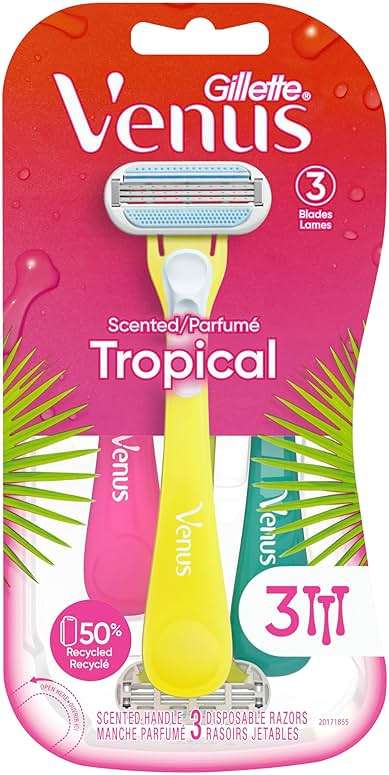 Gillette Venus Tropical Women's Disposable Razor, 3 Count - Image 7