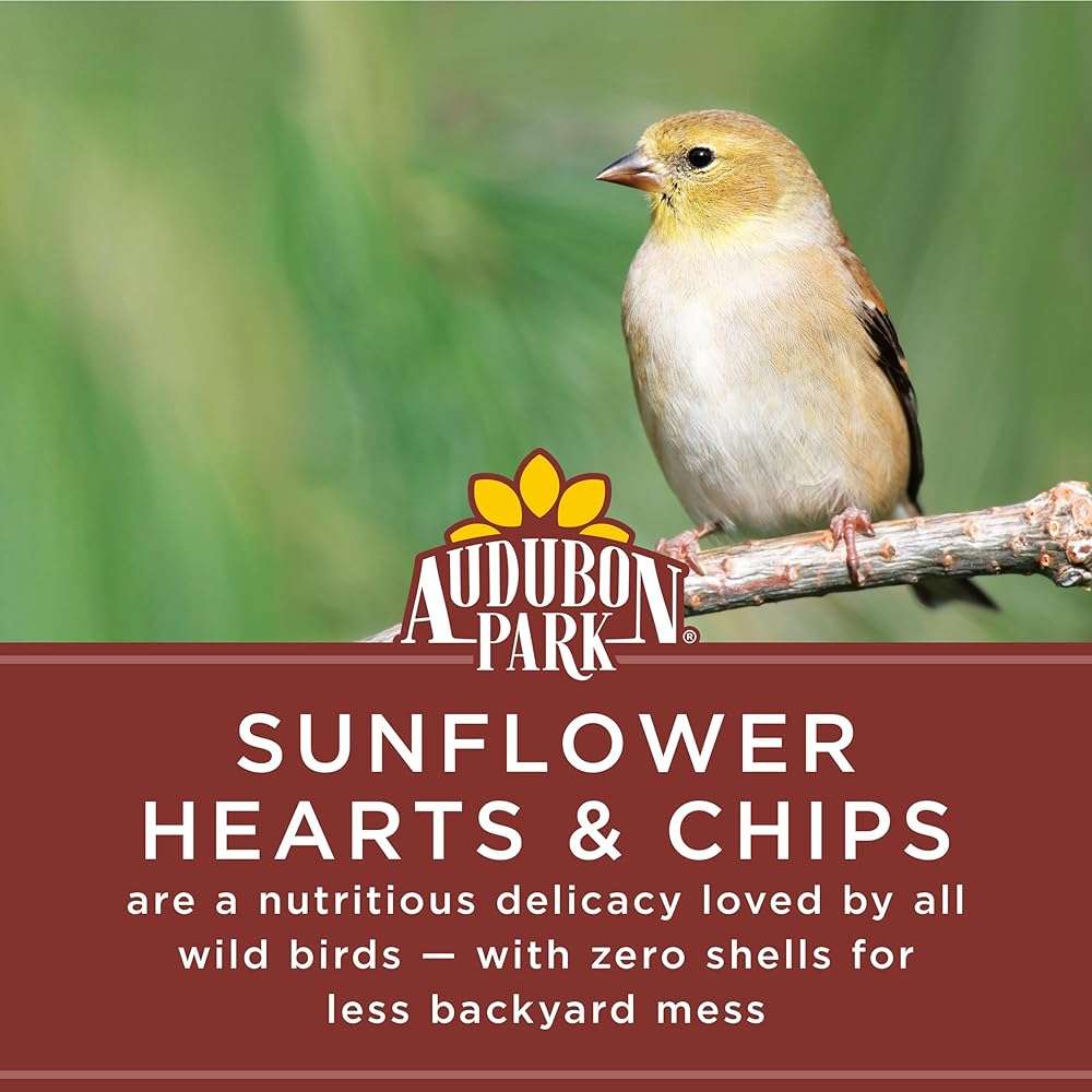 Audubon Park Sunflower Hearts & Chips Wild Bird Food, No Mess Sunflower Seeds for Birds, 5-Pound Bag - Image 4