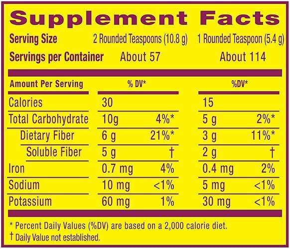 Metamucil, Daily Psyllium Husk Powder Supplement, Sugar-Free Powder, 4-in-1 Fiber for Digestive Health, No Added Sweetener, 114 teaspoons - Image 7