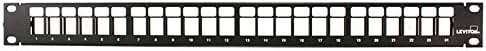 Leviton 49255-H24 QuickPort Patch Panel, 24-Port, 1RU, Cable Management Bar Included , Black, Metal, Electrical Outlet - Image 3
