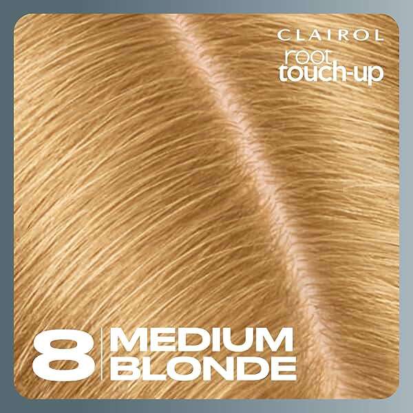 Clairol Root Touch-Up by Nice'n Easy Permanent Hair Dye, 8 Medium Blonde Hair Color | 100% Gray Coverage | Easy Brush Application | Matches Professional Salon Shades | Pack of 1 - Image 10