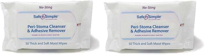 Special Sale - 2 Packs of 50 - Safe N' Simple Stoma Wipe Sns00525 Safe N' Simple - Image 1