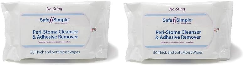 Special Sale - 2 Packs of 50 - Safe N' Simple Stoma Wipe Sns00525 Safe N' Simple - Product Image