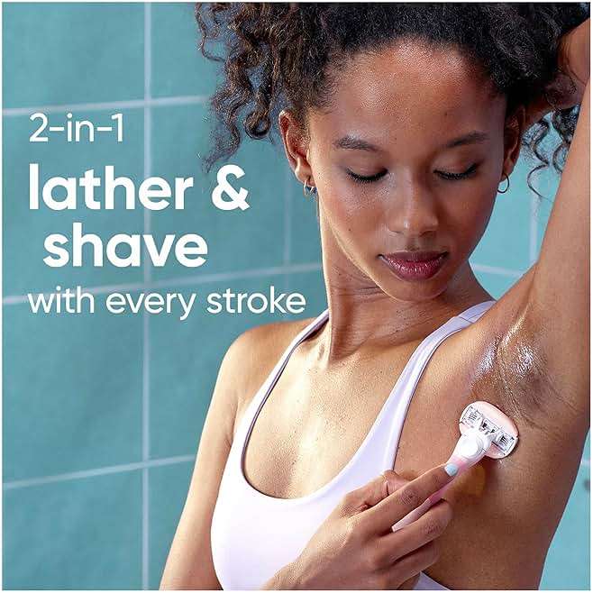 Gillette Venus ComfortGlide White Tea Women's Razor Blades, 3-Blade Razor Refills, 6 Count, Holiday Gifts for Women - Image 8