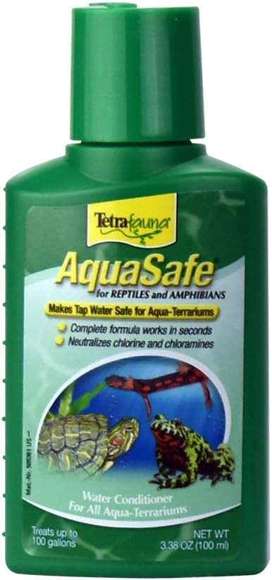 TetraFauna AquaSafe for Reptiles and Amphibians 3.38 Oz, Aqua-Terrarium Water Conditioner, Makes Tap Water Safe - Image 1