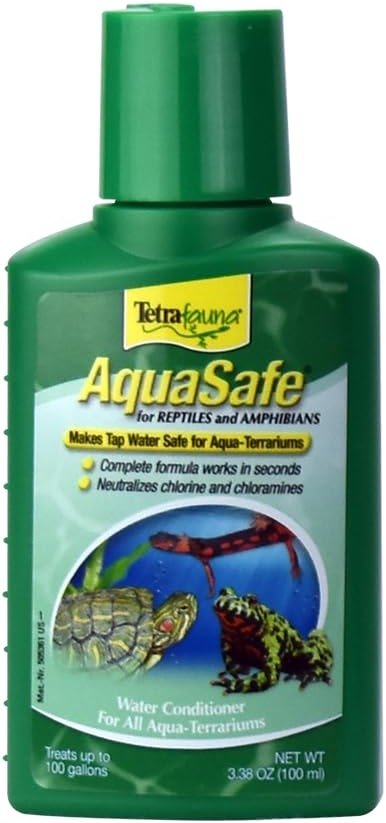 TetraFauna AquaSafe for Reptiles and Amphibians 3.38 Oz, Aqua-Terrarium Water Conditioner, Makes Tap Water Safe - Product Image