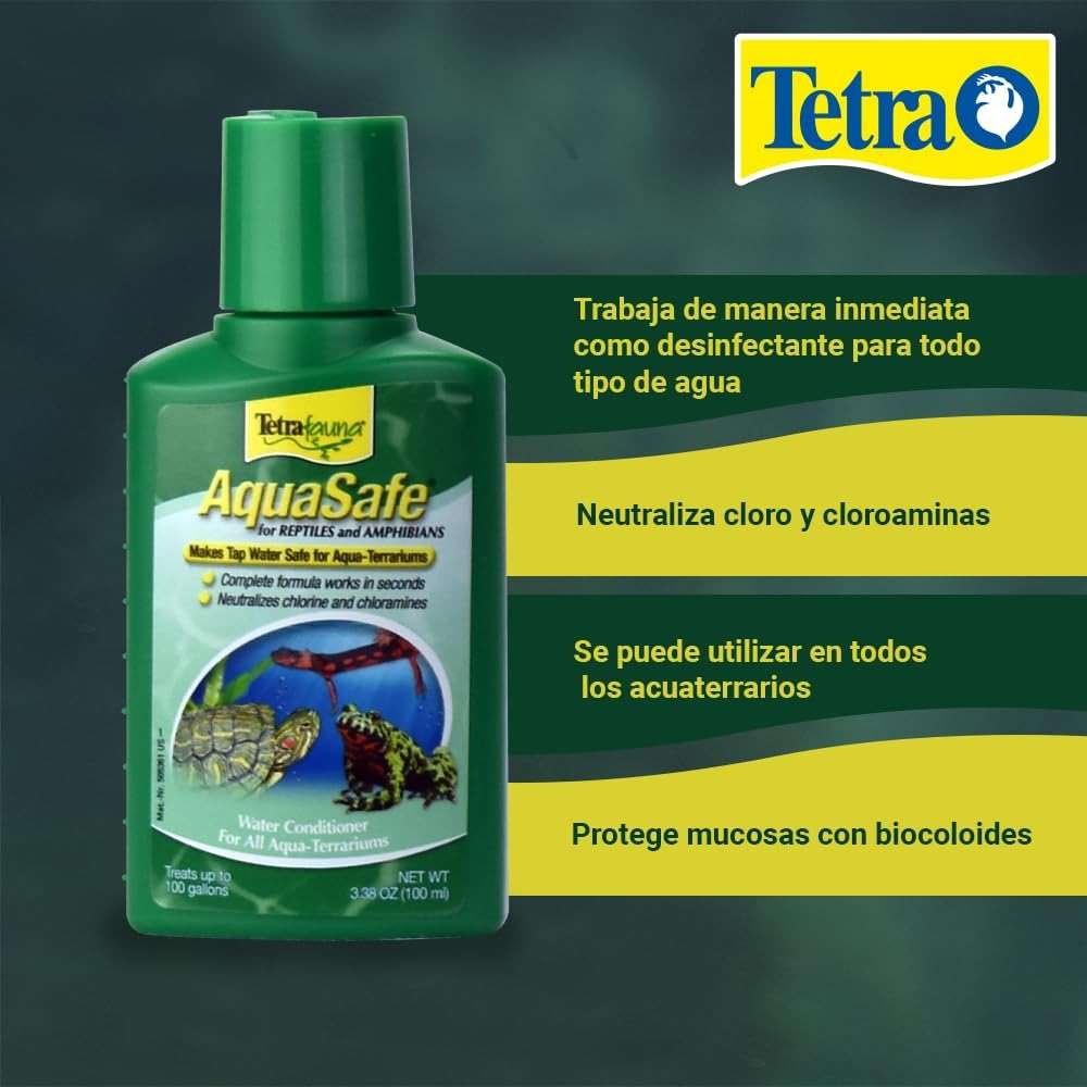 TetraFauna AquaSafe for Reptiles and Amphibians 3.38 Oz, Aqua-Terrarium Water Conditioner, Makes Tap Water Safe - Image 4