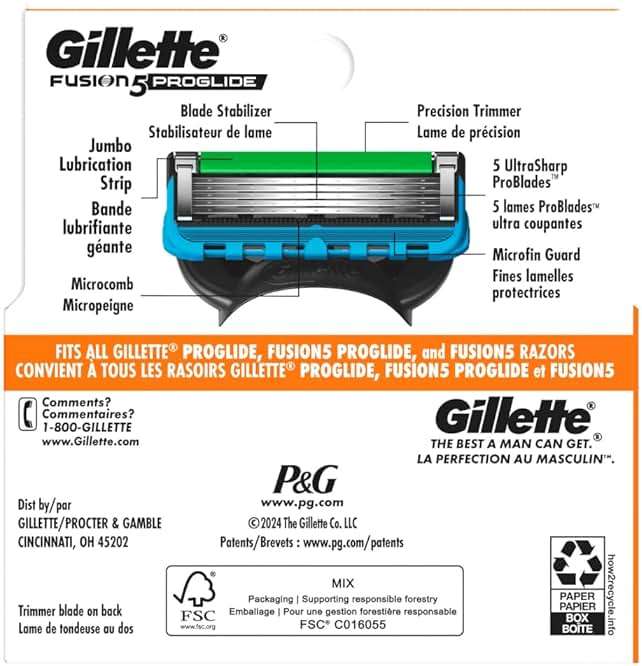 Gillette ProGlide Razor Refills for Men, 4 Razor Blade Refills - Image 10