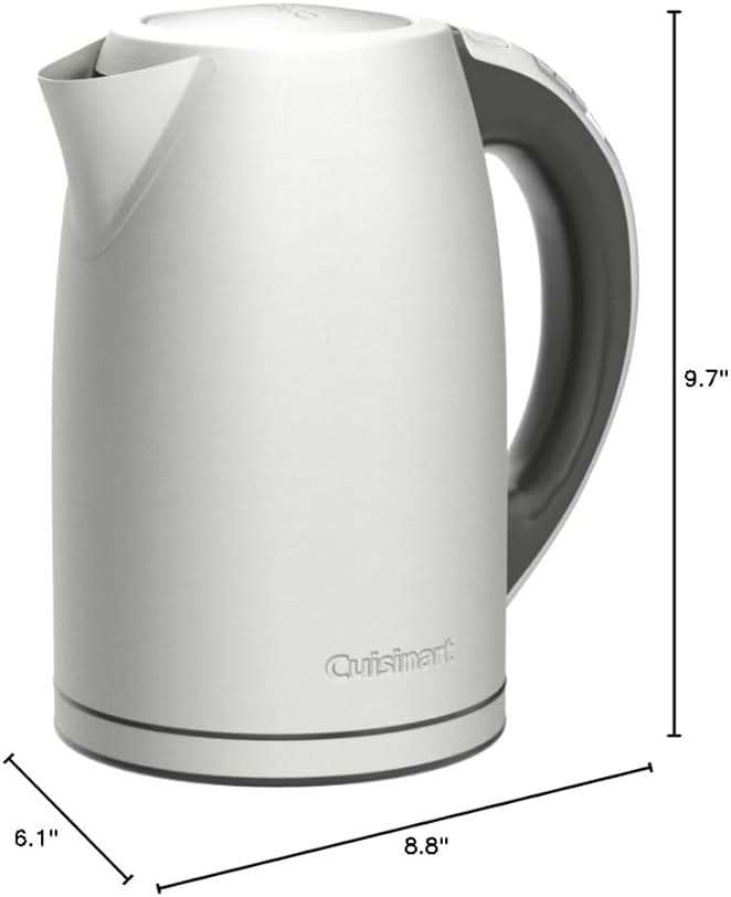 Cuisinart PerfecTemp 1.7-Liter Electric Kettle, Cordless Electric Tea Kettle, 1500W for Fast Heat-Up, 6 Preset Temperatures, 30-Minute Keep Warm, Stay Cool Nonslip Handle, CPK-17P1 - Image 3
