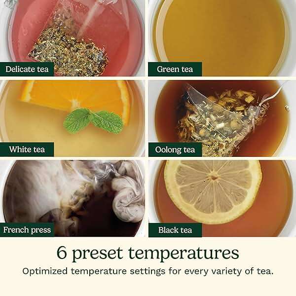 Cuisinart PerfecTemp 1.7-Liter Electric Kettle, Cordless Electric Tea Kettle, 1500W for Fast Heat-Up, 6 Preset Temperatures, 30-Minute Keep Warm, Stay Cool Nonslip Handle, CPK-17P1 - Image 6