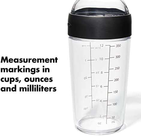 OXO Good Grips Salad Dressing Shaker - 1.5 Cup | One-Handed Lever for Pouring, Wide Opening for Easy Fill, Ideal for Mixing, Serving & Storing Dressings, Sauces and More - Image 6