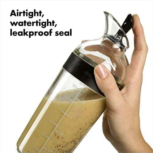 OXO Good Grips Salad Dressing Shaker - 1.5 Cup | One-Handed Lever for Pouring, Wide Opening for Easy Fill, Ideal for Mixing, Serving & Storing Dressings, Sauces and More - Image 7