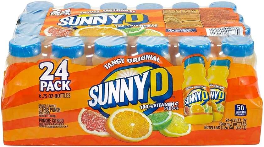 SunnyD Tangy Original Orange Flavored Citrus Punch, 6.75 Fluid Ounce, 24 Count,Bottle - Image 4