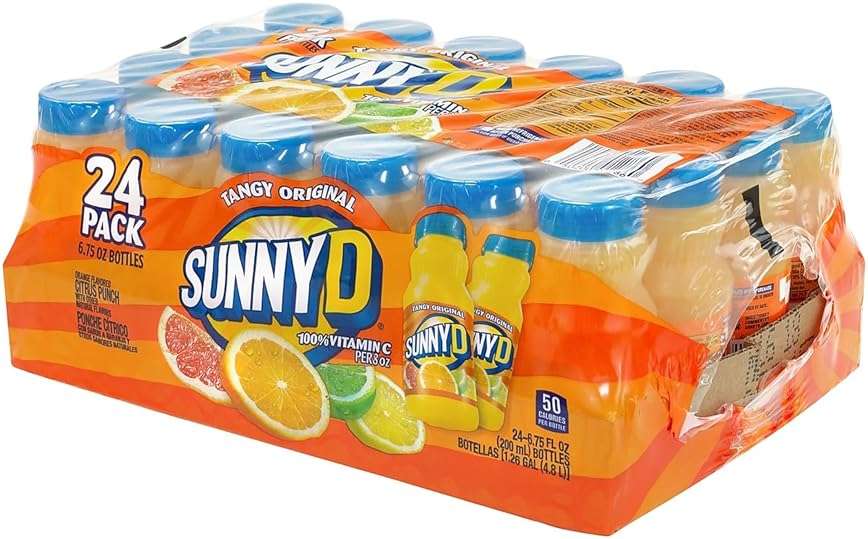 SunnyD Tangy Original Orange Flavored Citrus Punch, 6.75 Fluid Ounce, 24 Count,Bottle - Image 5