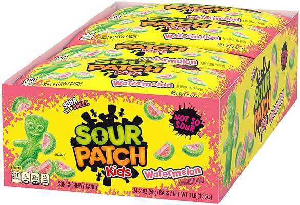 SOUR PATCH KIDS Watermelon Soft & Chewy Gummy Candy, Bulk Candy, 24 - 2 oz Bags - Image 11