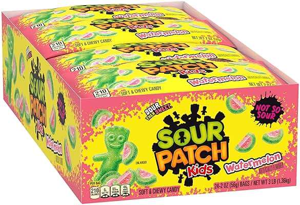 SOUR PATCH KIDS Watermelon Soft & Chewy Gummy Candy, Bulk Candy, 24 - 2 oz Bags - Image 10