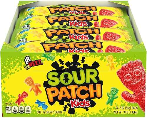 SOUR PATCH KIDS Soft & Chewy Candy, Bulk Candy, 24 - 2 oz Bags - Image 1