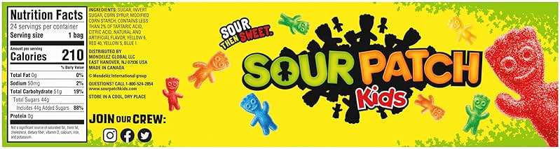 SOUR PATCH KIDS Soft & Chewy Candy, Bulk Candy, 24 - 2 oz Bags - Image 16